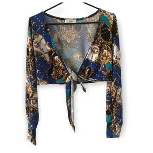 long sleeve crop top